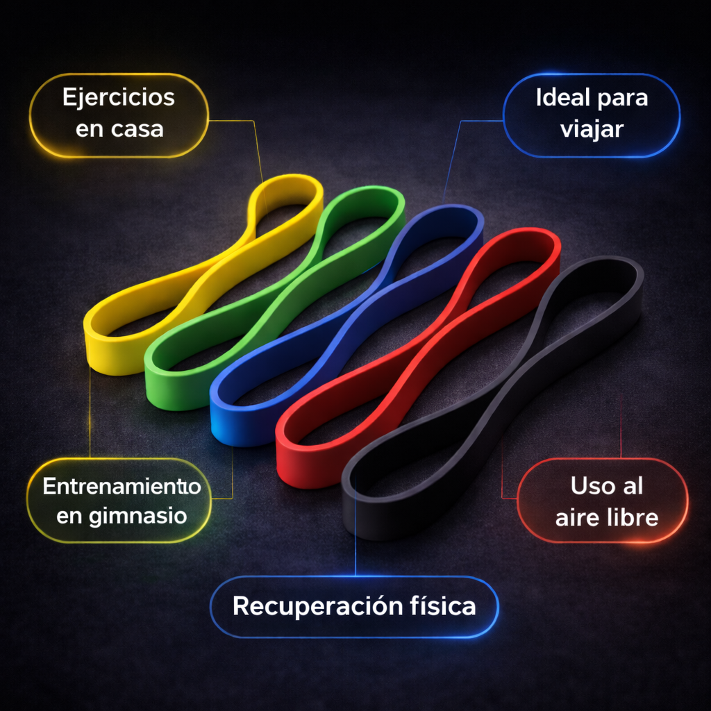 FlexPower™ – Banda Elástica Multifuerza para Tonificar, Rehabilitar y Entrenar Donde Quieras