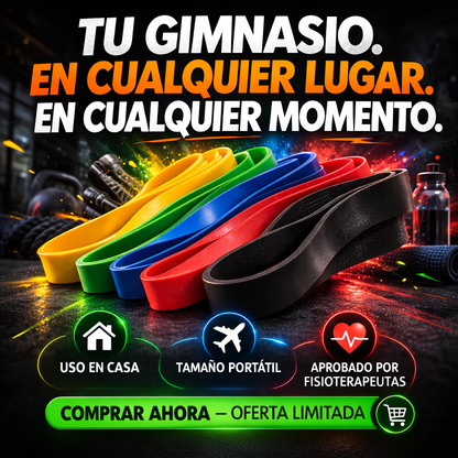 FlexPower™ – Banda Elástica Multifuerza para Tonificar, Rehabilitar y Entrenar Donde Quieras