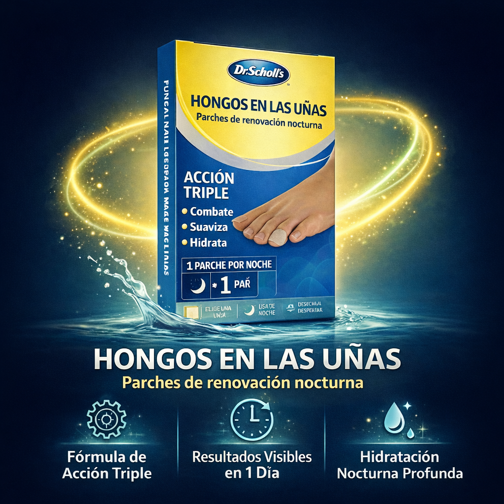 FungoClear™ – Parches Anti-Hongos de Triple Acción Nocturna que Iluminan, Suavizan y Renuevan tus Uñas Mientras Duermes