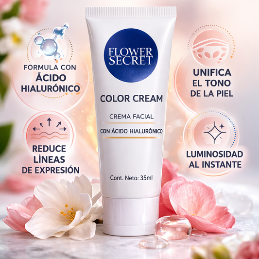 Flower Secret™ – Crema Facial con Ácido Hialurónico que Hidrata, Ilumina y Reduce Arrugas Visiblemente