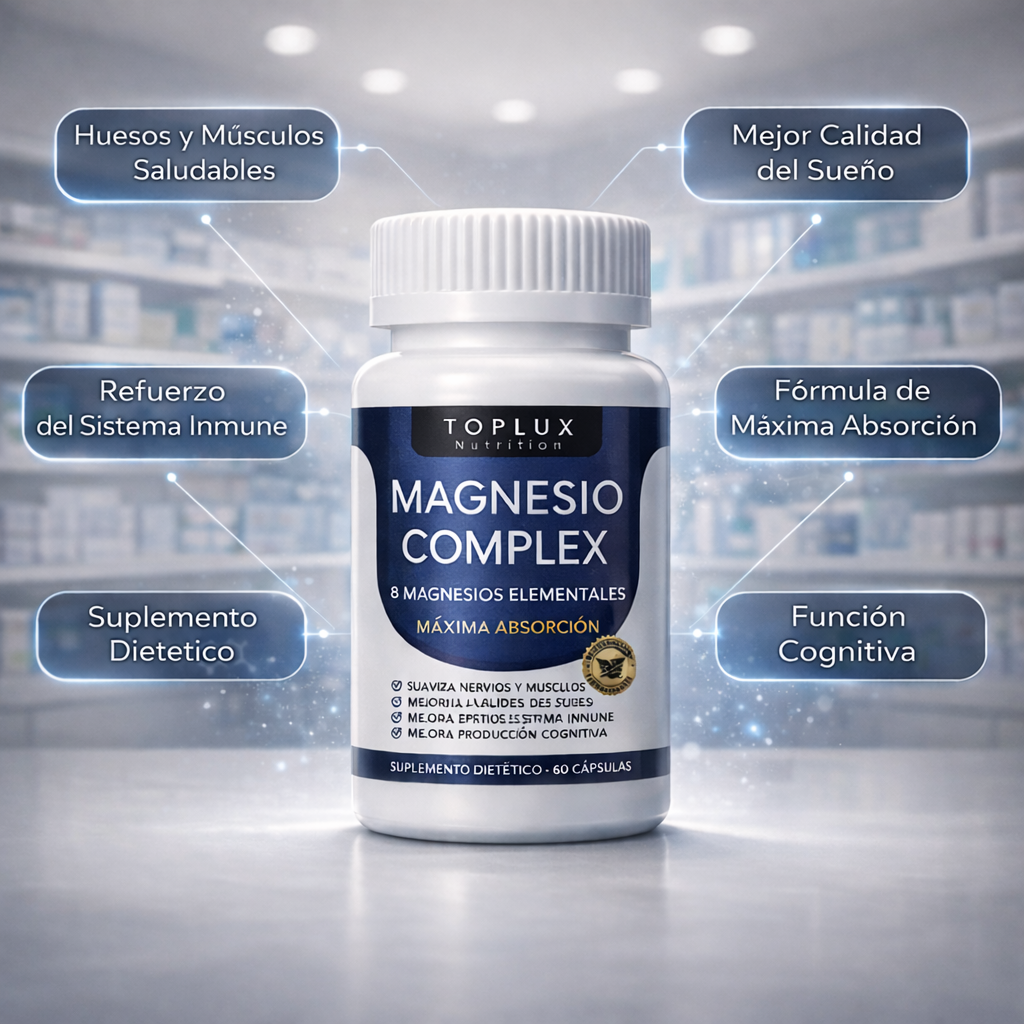 MagnaForce 8™ – Complejo de 8 Magnesios Elementales para Máxima Absorción, Energía y Recuperación Muscular