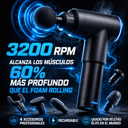 PowerGun Pro™ – Pistola de Masaje Percusivo de Alta Potencia para Alivio Muscular Profundo, Recuperación Rápida y Cuerpo Sin Tensión