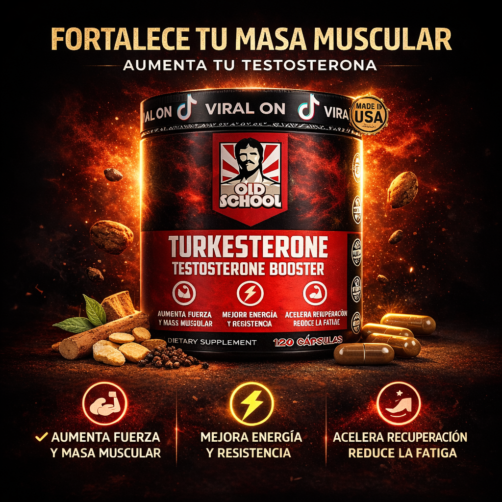 TurboTest Turkesterona™ – Potenciador Natural de Testosterona con Turkesterona para Aumentar Fuerza, Masa Muscular y Energía al Límite