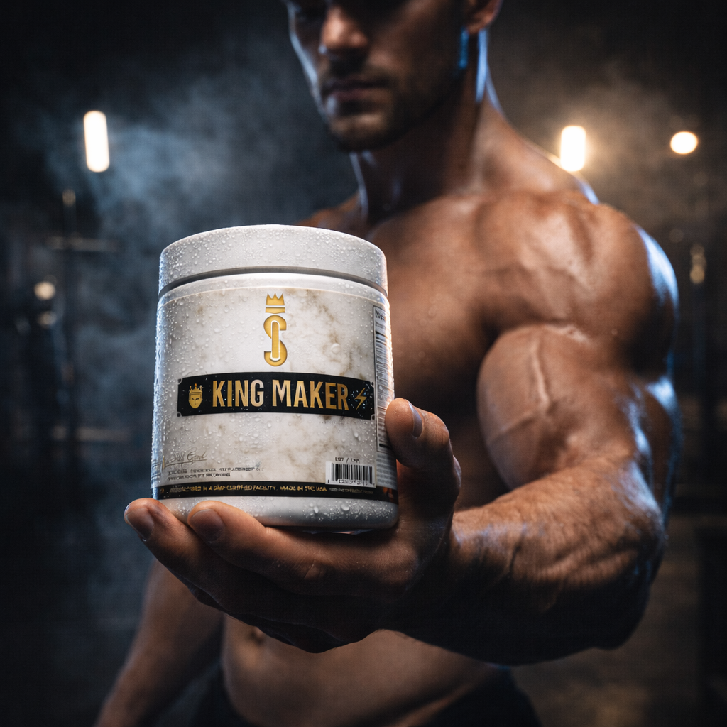 KingMaker™ – Suplemento Anabólico Masculino que Maximiza Testosterona, Explosiona tu Fuerza y Esculpe tu Físico