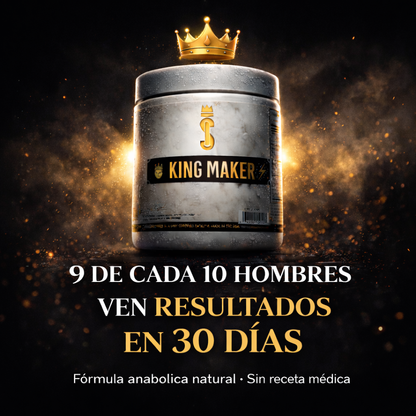 KingMaker™ – Suplemento Anabólico Masculino que Maximiza Testosterona, Explosiona tu Fuerza y Esculpe tu Físico