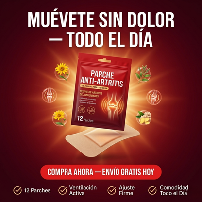 SinDolor Pro™ – Parche Anti-Artritis Transpirable de Alta Fijación que Alivia el Dolor, Reduce la Inflamación y te Devuelve la Libertad de Moverte
